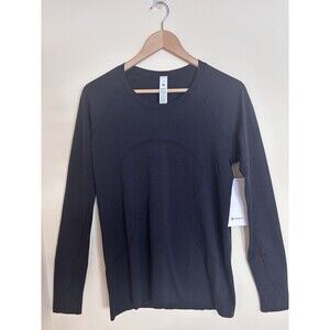 NWT Lululemon Swiftly Tech Black Long Sleeve Shirt 2.0 Size 10 Hip Length
